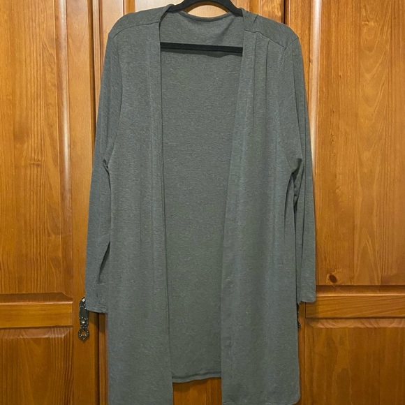 Jackets & Blazers - Women's Gray Open-Front‎ Sweater